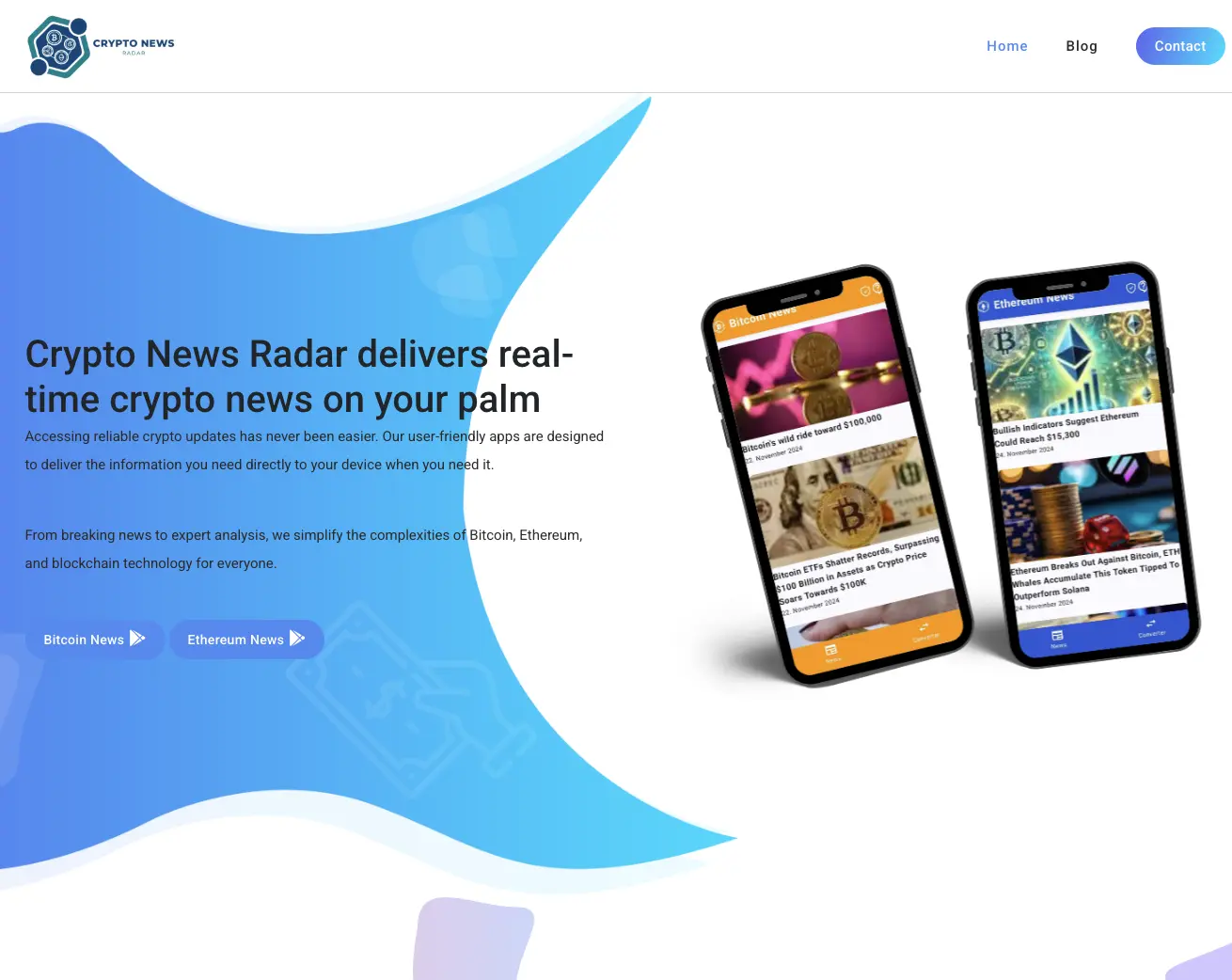 Crypto News Radar Website